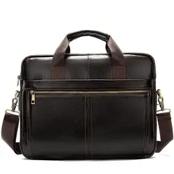 Мужской портфель из натуральной кожи, винтажная деловая сумка для ноутбука, модные сумки-мессенджеры, мужская повседневная сумка на плечо