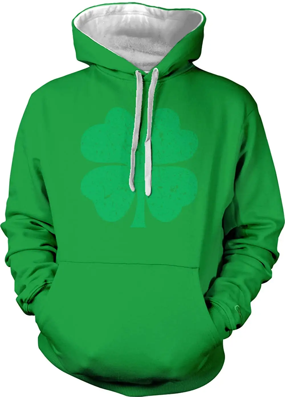 Green Four Leaf Clover - St. Patrick's Day Unisex Hoodie Sweatshirt |