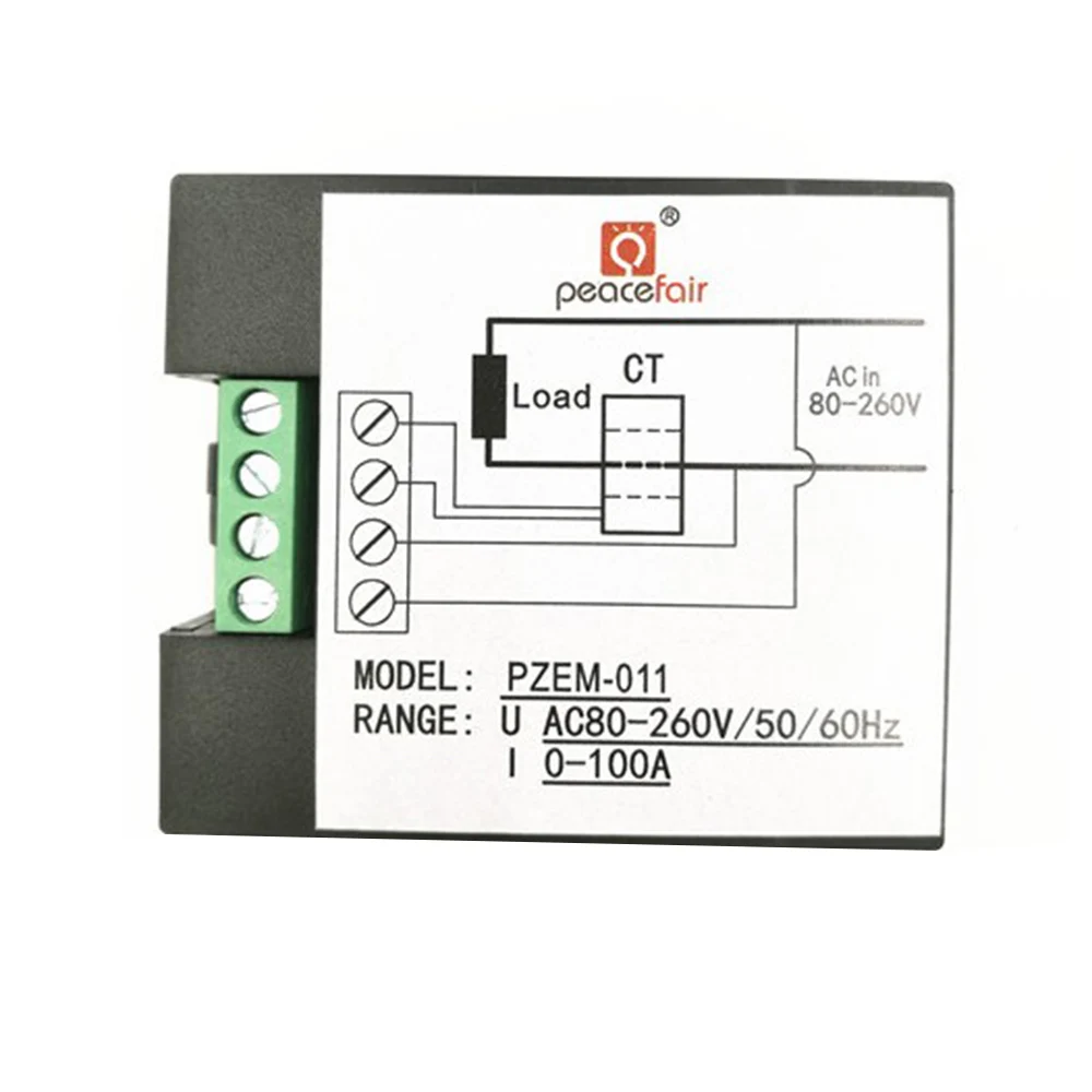 AC 80-260V 100A цифровая панель дисплея Вольтметр Амперметр Мощность датчик энергии