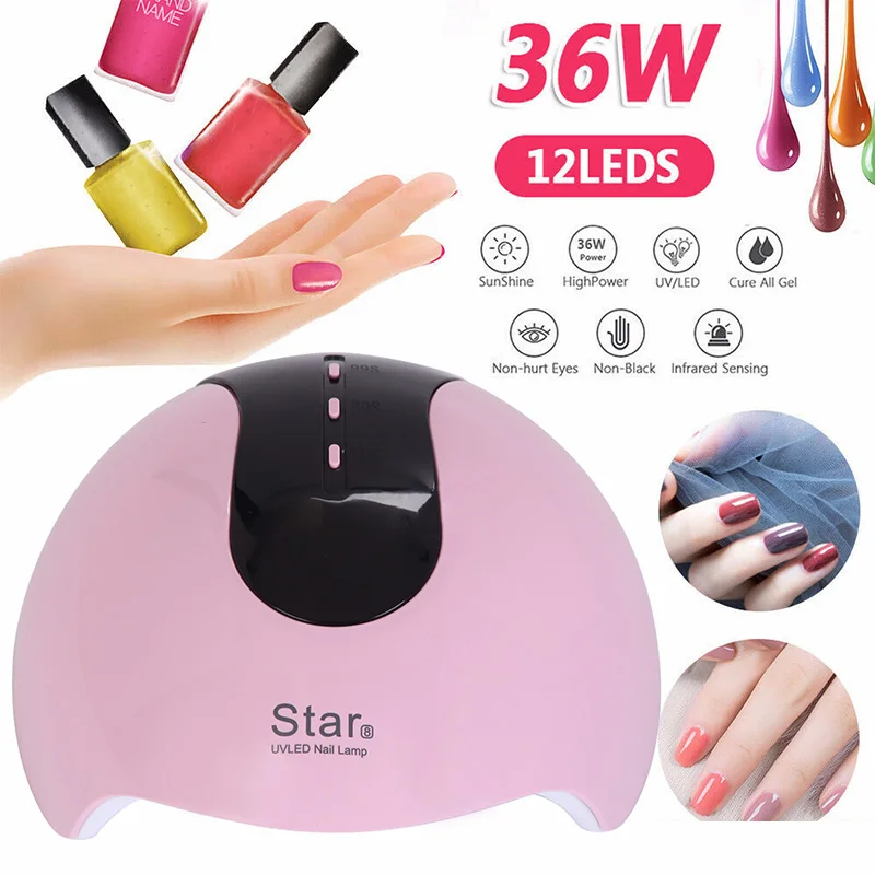 

Star8 uv led nail lamp Nail Dryer usb quick drying intelligent sense 21PCS Lamp with LCD Display painless Nails Manicure Tool