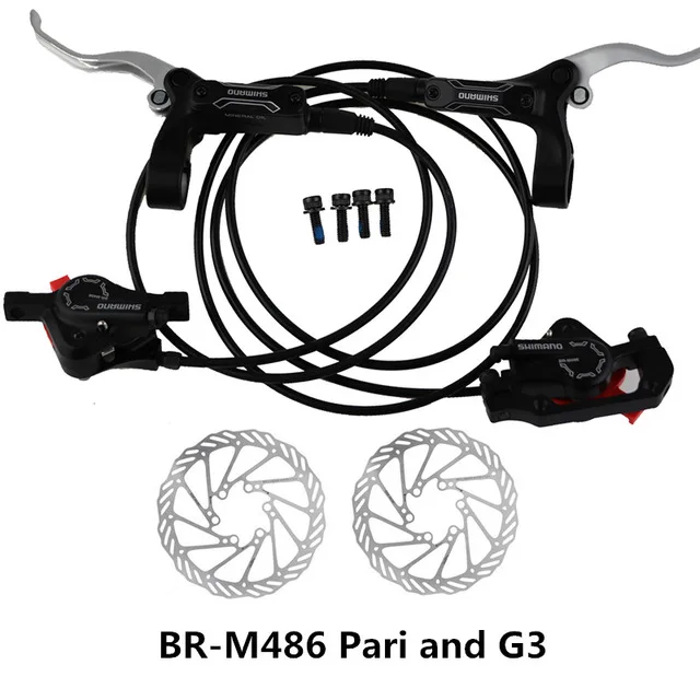 BR-M486 and G3 SHIMANO BR-M486 RT56/G3 горный велосипед тормозной масляный дисковый тормоз Гидравлический тормоз super M447 черный 800 мм-1300 мм - Цвет: BR-M486 and G3