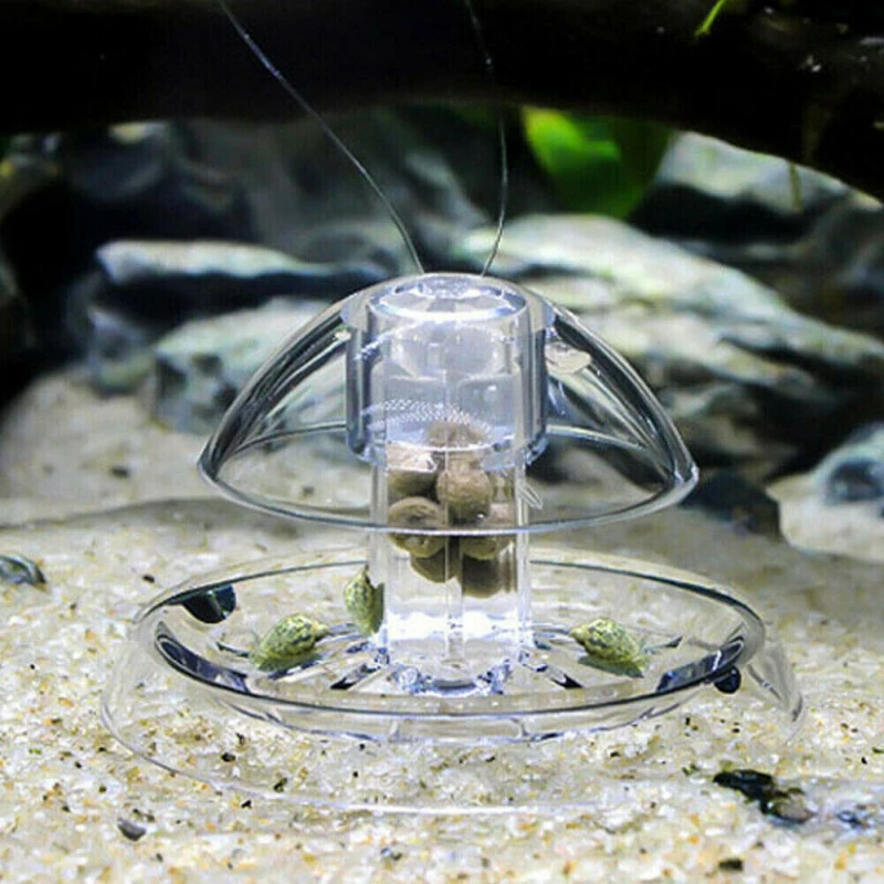 6/8cm Aquarium Fish Tank Plastic Transparent Snail Trap Catcher Plants Pest Catch Box Leech Environment Cleaning Tool Snail Trap