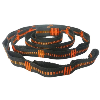 

CSS Outdoor Hammock Tree Straps Tree Tie Rope High Load-Bearing Nylon Webbing Rock Climbing Flat Belt Cover Orange