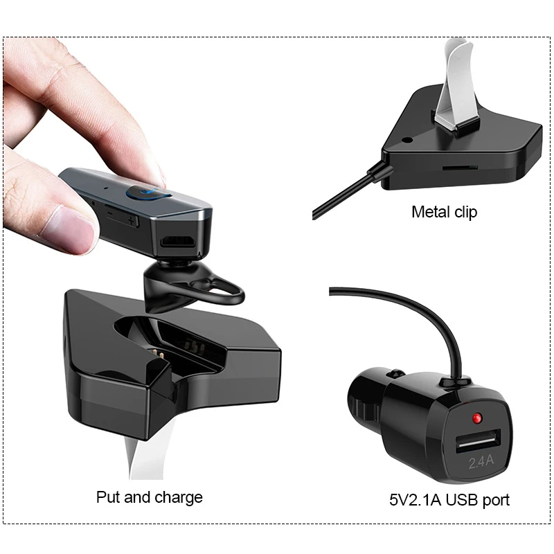 Fm-передатчик Bluetooth V5.0 Handsfree USB Автомобильное зарядное устройство MP3-плеер с наушниками TU-shop