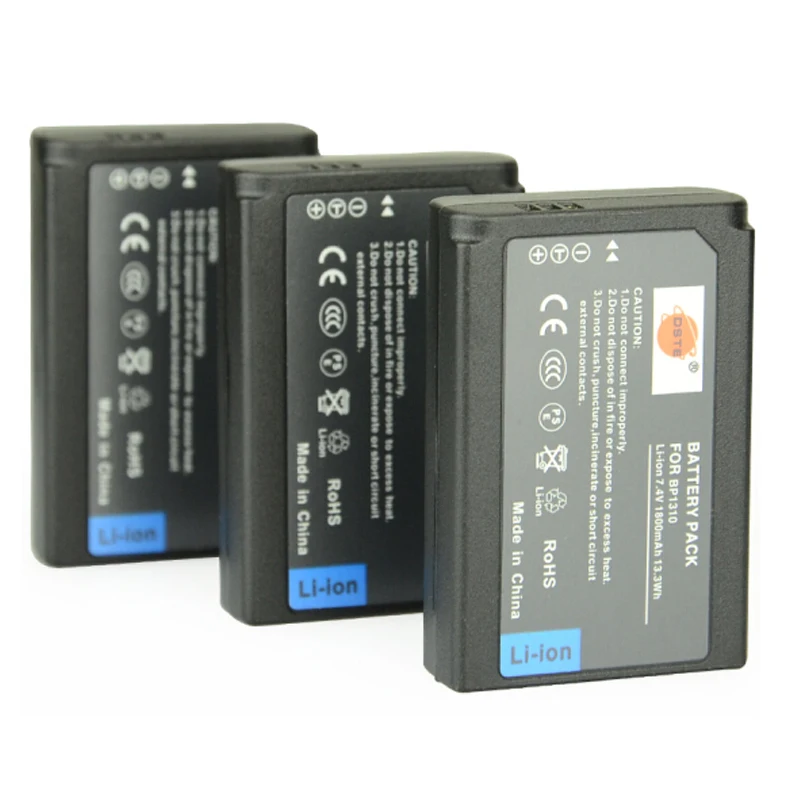 3Battery Only 1800 мАч, 3 шт., 7,4 В, IA-BP1310, BP1310, DSTE, батарея для камеры, ЖК-дисплей, двойное зарядное устройство для samsung NX5, NX10, NX11, NX20, NX100 - Цвет: 3Battery Only