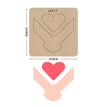 

SMVAUON new wooden cutting dies for scrapbooking with love heart icon handmade crafts Making Decor Supplies Dies