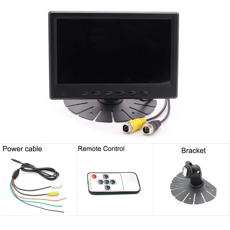 4 PIN HD AHD 7 дюймов 1024x600 цифровой ips экран яркость 500CD/M2 AHD Автомобильный видео монитор для парковки помощь камера