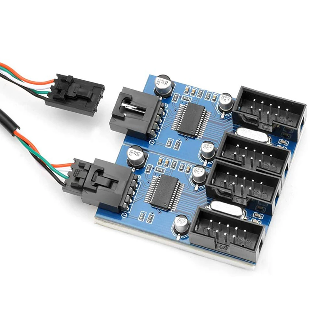 USB 2.0 HUB 1 to 2/4 Extension Splitter Cable for Motherboard USB 9 Pin Header Connector Description Image.This Product Can Be Found With The Tag Names 9 pin usb header male 1 4 female extension cabl, Motherboard usb header splitter, Usb motherboard 9pin extension