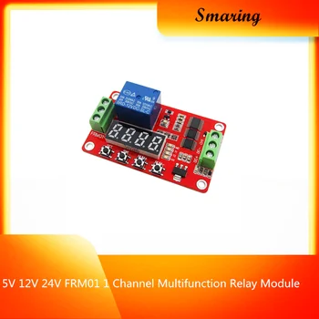 

Updated Version 5V 12V 24V FRM01 1 Channel Multifunction Relay Module Loop Delay Timer Switch Self-Locking Remote Control RC Toy