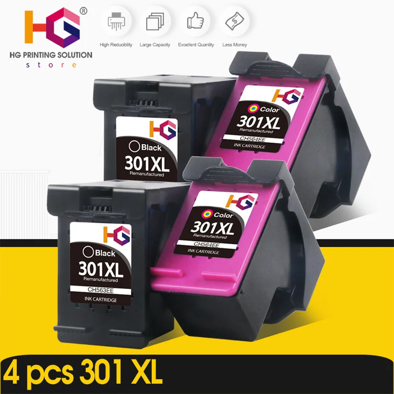 Замена чернильного картриджа hp 301 xl hp301 совместимый для принтера Envy 4500 Deskjet 2630 2540