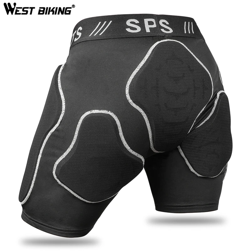 WEST BIKING Skiing Skate Short SBR Shock Absorption Protective Outdoor Sports Gear Pad Snowboard Skateboard Shorts for Women Men