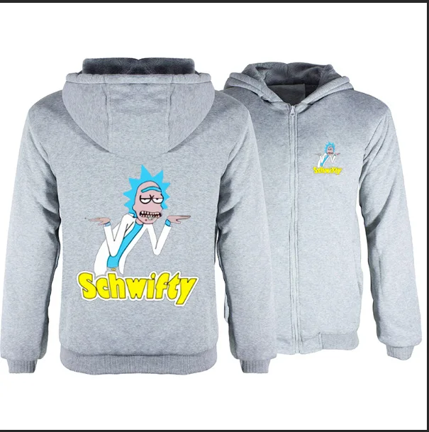 A Рик и Морти Schwifty, белые толстовки с капюшоном, 3D, для мужчин и женщин, толстовка на молнии, детские топы, уличная толстовка с капюшоном - Цвет: A