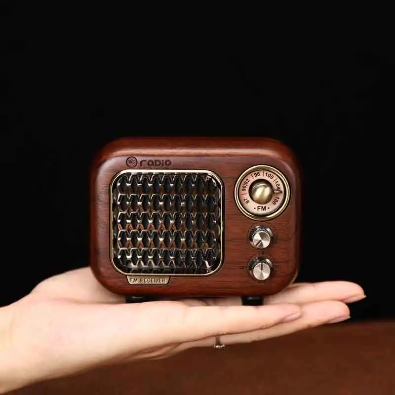 Retro Mini Radio Dab Plus-Dab avec Bluetooth, FM et Radio Réveil Fonction - Alimentée par