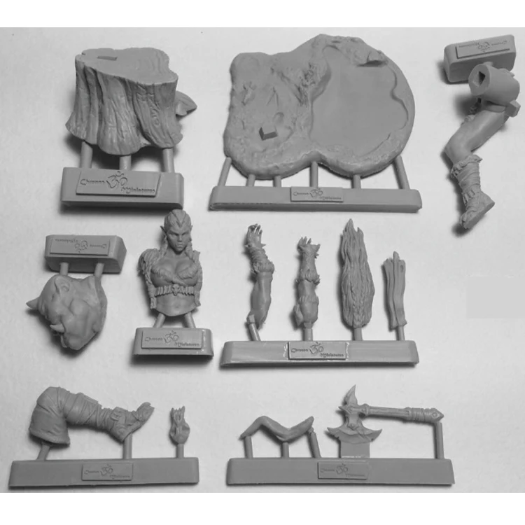 Resin Model figure Game theme Unassembled and unpainted kit 1/24 Orc Woman 