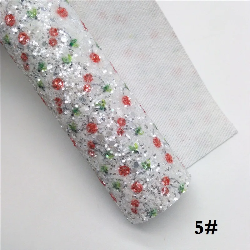 5 Glitterwishcome 21X29 см A4 Размер блестящая ткань, вишневый блеск с принтом Кожа, блестящие кожаные листы винил для бантов, GM592A - Цвет: 5