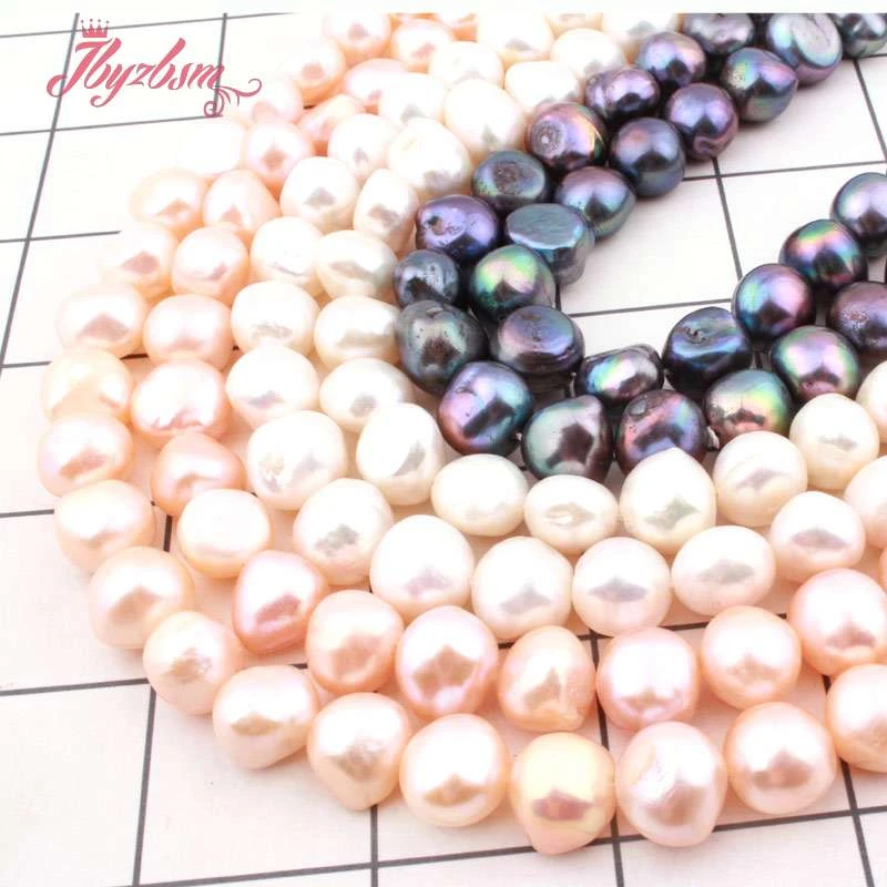 

10-11mm Natural Freshwater Pearl Freeform Beads Natural Stone Beads For DIY Christmas Necklace Bracelets Jewelry Making Str 15"