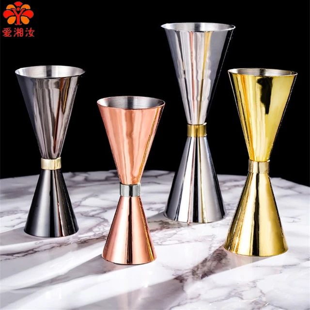 Stainless Steel Double Jigger Bar Measuring Cup OZ Cup - AliExpress