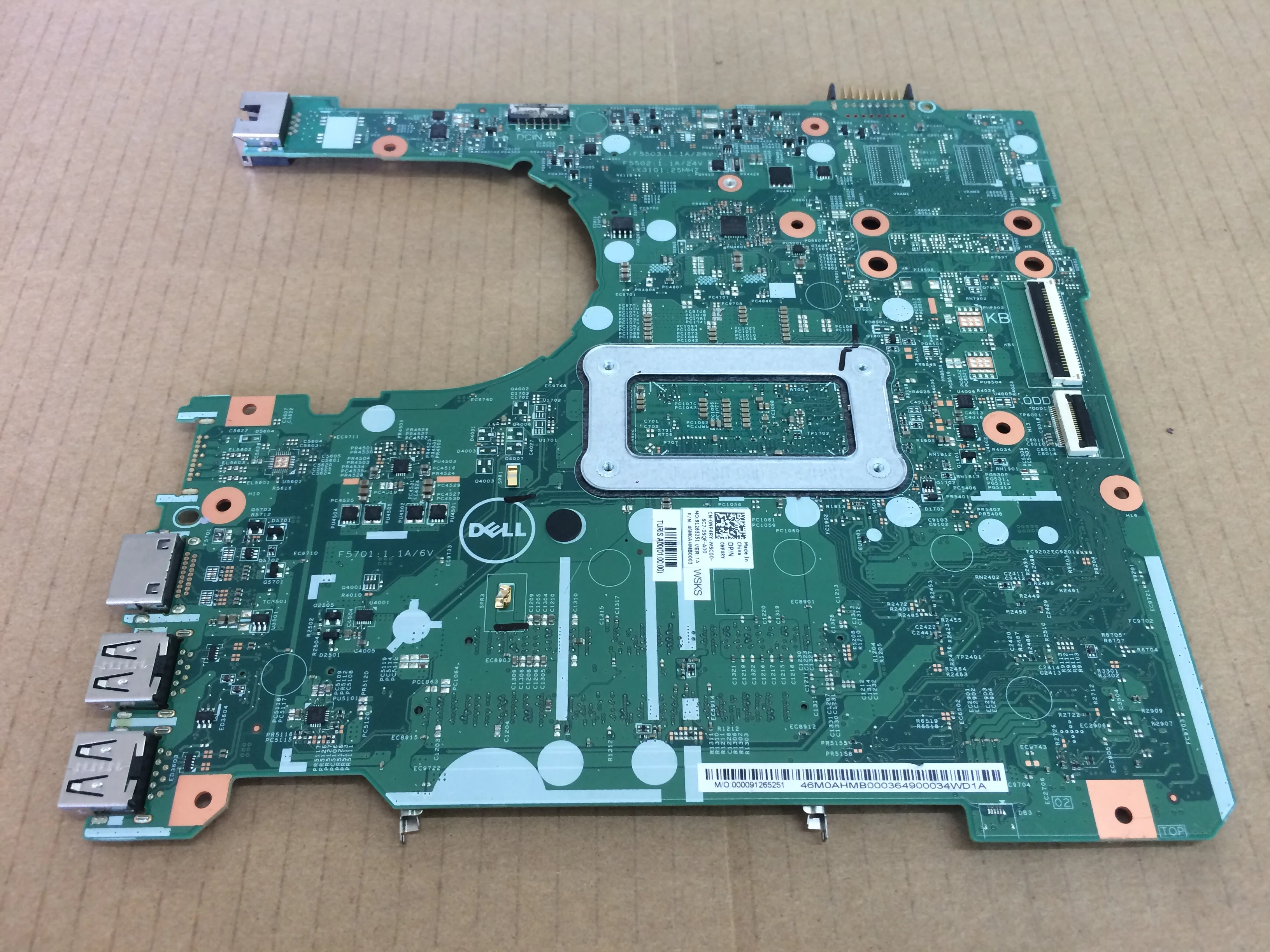 New  DKK57 System Main Board For Dell Inspiron 15 3567 Laptop Motherboard w/ i5-7200U 2.5Ghz 0DKK57 CN-0