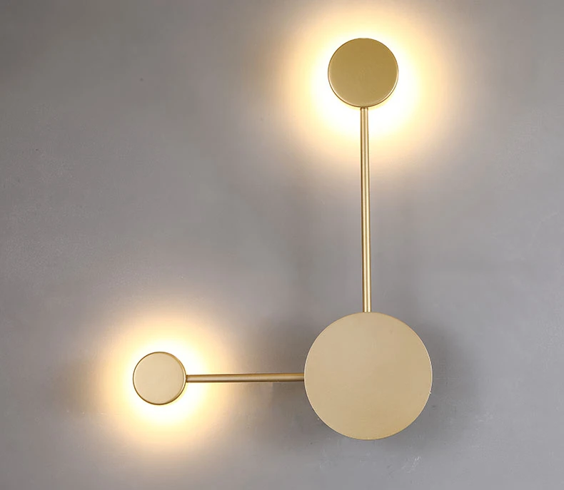 Tanie 2021 nowy nowoczesny żelaza LED kinkiet salon sypialnia nocna złoto-biała sklep