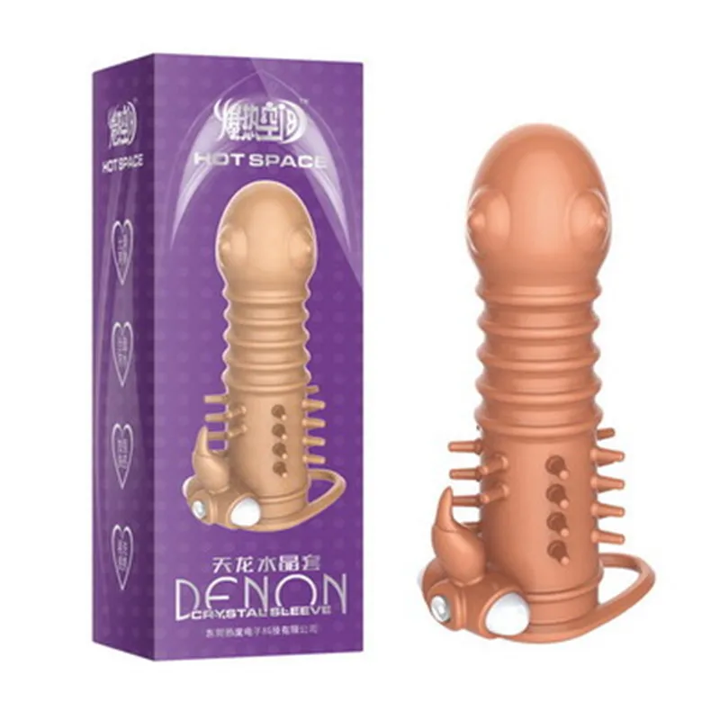 Tanio Realistyczny Penis rozszerzenie Cock Sleeve wielokrotnego użytku sklep