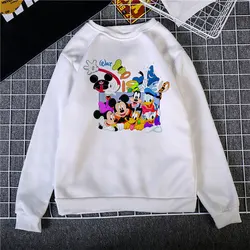 Engraçado disney sweatshirts mulher y2k roupas moda 2022 primavera outono kawaii dos desenhos animados de manga longa pullovers topos senhoras hoodies