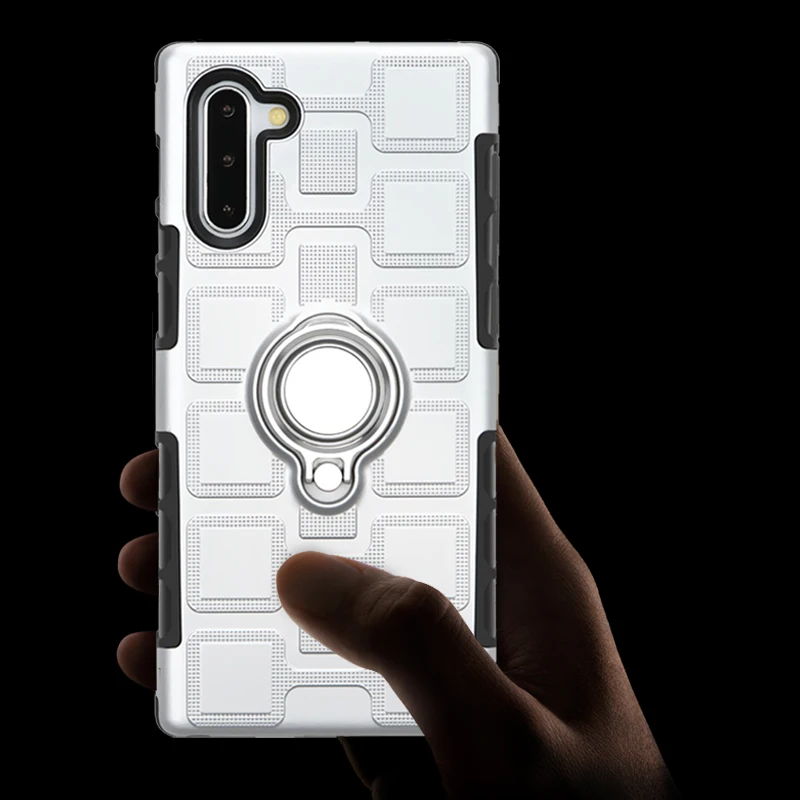 

For Samsung Note 10 Case Cover Metallic Ring Stand Holder Phone Case For Samsung Galaxy Note 10 note10 Back Cover Coque