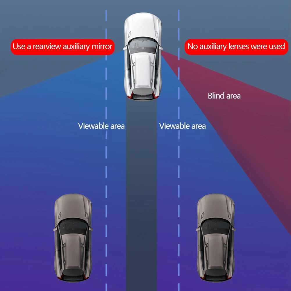 범용 각도 조절 가능한 자동차 거울, 둥근 볼록 사각지대 거울, 자동 백미러, 역방향 사이드 미러, 주차 액세서리