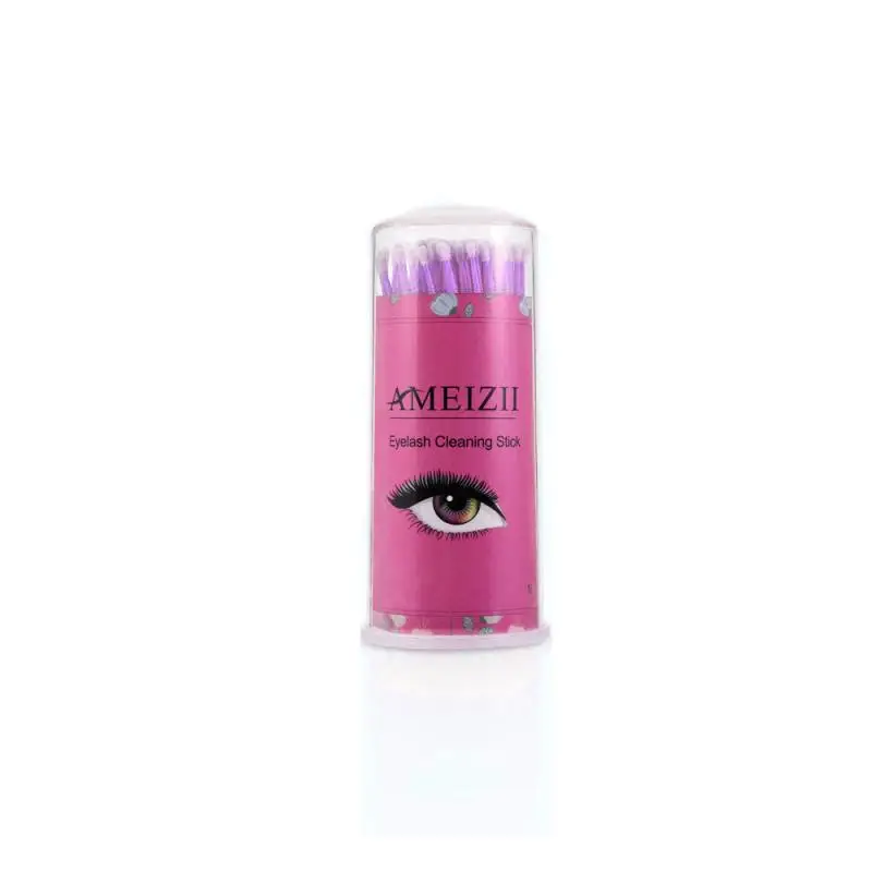 Small Light Purple 100 шт./пакет одноразовые наращивания ресниц кисти для макияжа микро прочный отдельных Аппликаторы тушь для ресниц инструменты удаления тампоны - Цвет: Small Light Purple