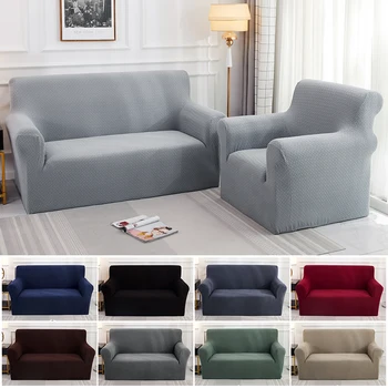 

Jacquard Sofa Seat Cover Knitted Thicken Sofa Cover Elastic Universal Couch Covers Non-slip Sofa Slipcover Living Room