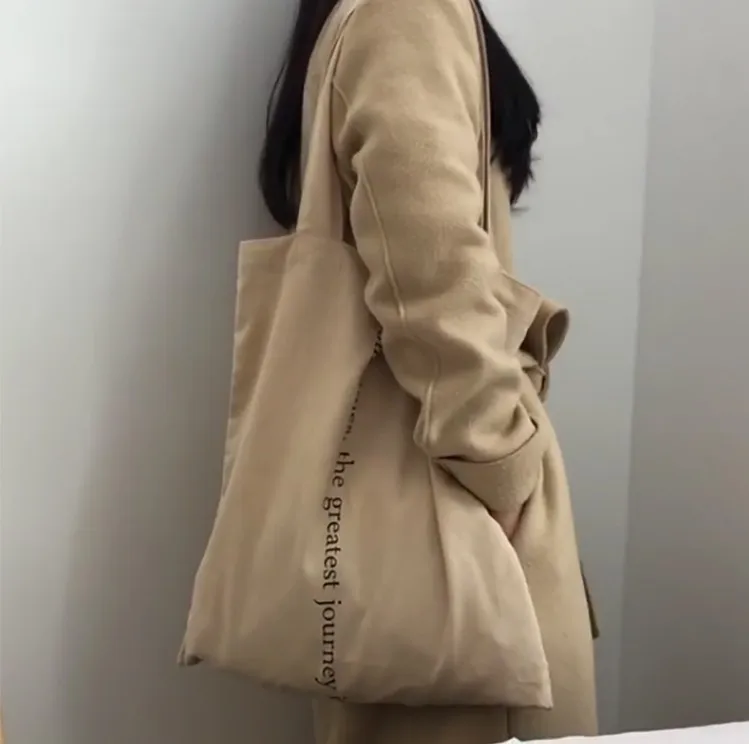 Хозяйственные сумки складные женские Новые горячие модные женские повседневные Мягкие холщовые сумки на молнии переработанные хлопковые сумки