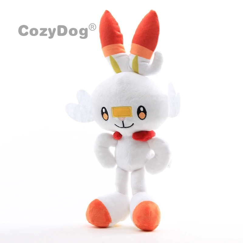 36 см аниме Scorbunny плюшевые игрушки кукла Peluche милый белый кролик мягкие животные Игрушки для маленьких детей подарок на Рождество и день рождения