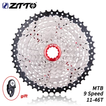 

ZTTO MTB 9 Speed 11-46T Cassette 9 speed 9s 46t Sprockets 9v k7 Freewheel Ratios Compatible With M430 M4000 M590 Mountain Bike