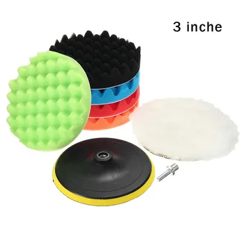 

Small Washing Sponges 7pcs Sponge And Woolen Polishing Waxing Buffing Pads Kits With M14 Drill Adapter Washing Tools ##0
