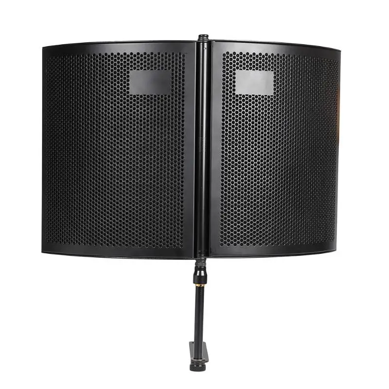 

Foldable Microphone Acoustic Isolation Shield Alloy Acoustic Foams Panel Professional Noise Reduction Sponge Shield for Studio