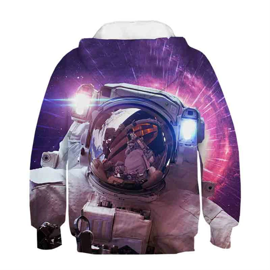 hoodie for baby boy Kids Funny Harajuku Colorful Galaxy Print Hooded Sweatshirt Planet Astronaut 3D Hoodie For Boy Girl 4-13Y Children Cool Pullover children's hooded tops