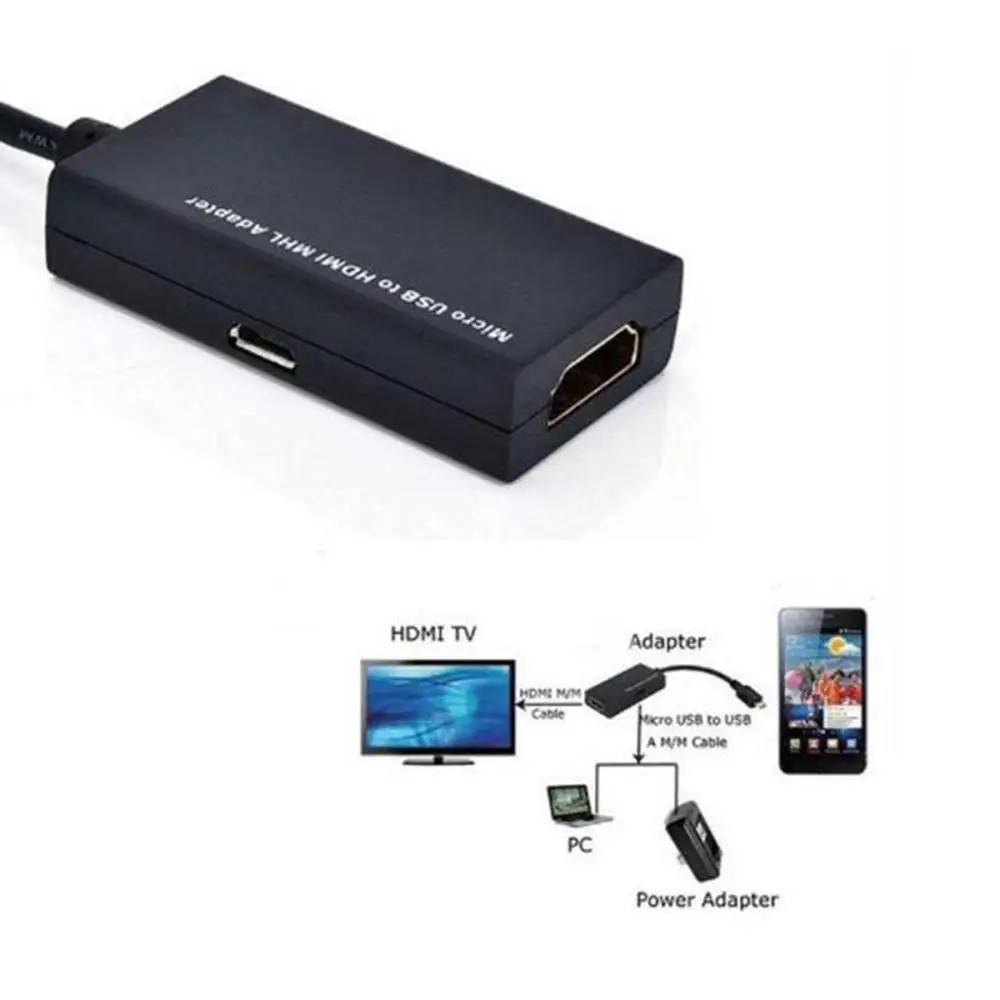 Micro USB к HDMI Кабель-адаптер для мужчин и женщин 1080P HD для MHL устройства Адаптеры HDTV для samsung для huawei с 3M HDMI кабель