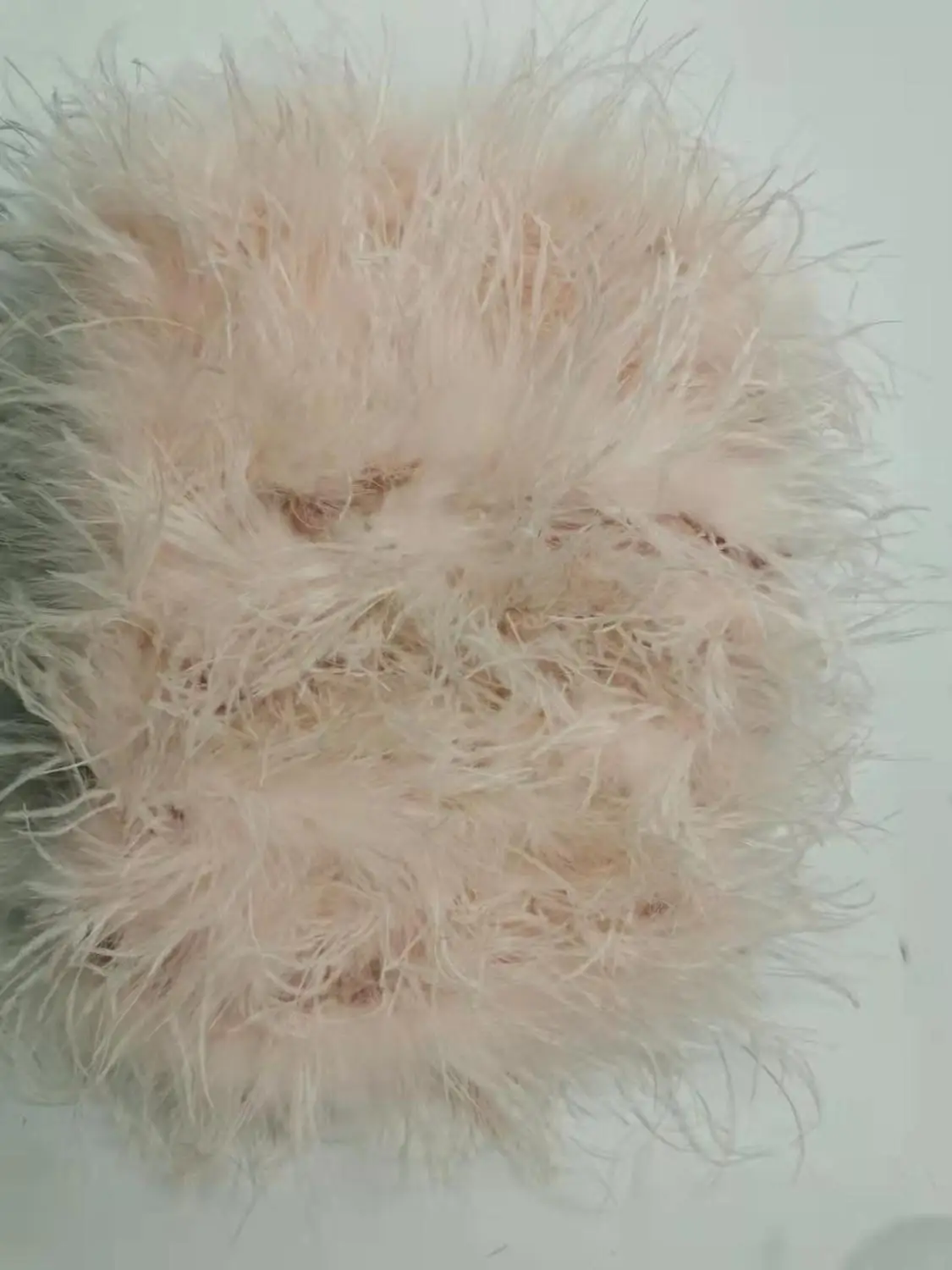 Light pink 04 Шаль-блузка из натурального страусиного меха, свадебная шаль из страусиного волоса, жилет для невесты, пальто из натурального меха на заказ - Цвет: Light pink 04