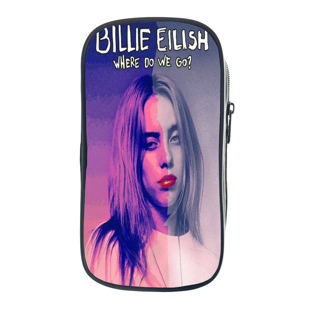 Модный чехол для карандашей Billie Eilish, сумка для ручек для подростков, сумка для канцелярских принадлежностей для мальчиков и девочек, Студенческая коробка для карандашей в стиле хип-хоп, Подарочный держатель для карандашей для детей - Цвет: 5