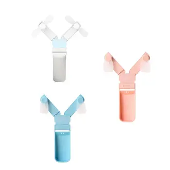 

Mini Handheld Fan Dual Head Powerful Wind Small Personal Portable Fan Pocket Foldable Size for Home Office Hiking TravellingUSB