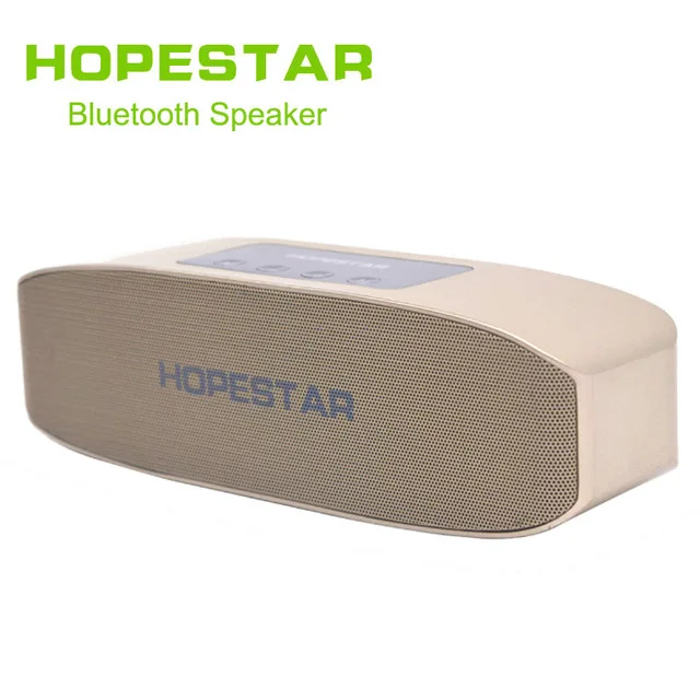 HOPESTAR H11 Bluetooth Колонка HiFi беспроводная звуковая панель с двумя басами стерео Поддержка USB TF AUX FM с зарядным устройством для телефона - Цвет: Gold without box