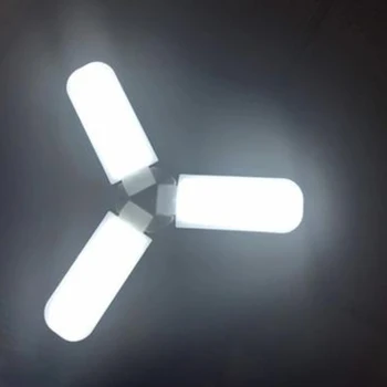 

Three Blade Work Light LED Bulb Adjustable Foldable Garage Home Outdoor