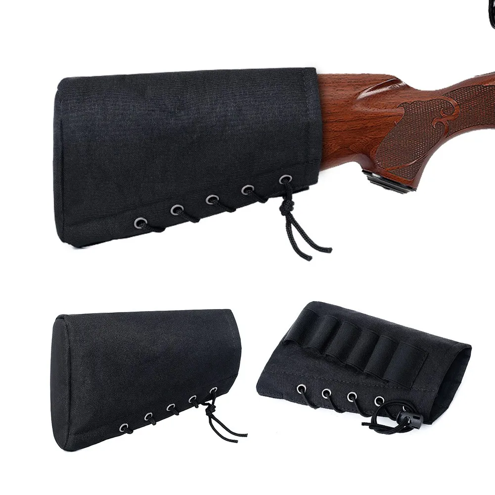 

6 Rounds Cartridge Rifle Ammo Holder 12 20 Buttstock Bag Shell Bandolier Hunting Accessories Military Shotgun Buttstock