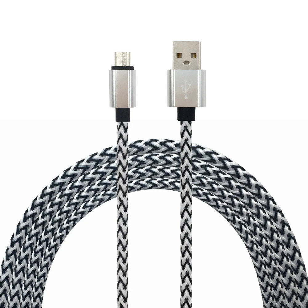 1 метр нейлоновый кабель Micro USB выход 2,0 A Быстрая зарядка провода