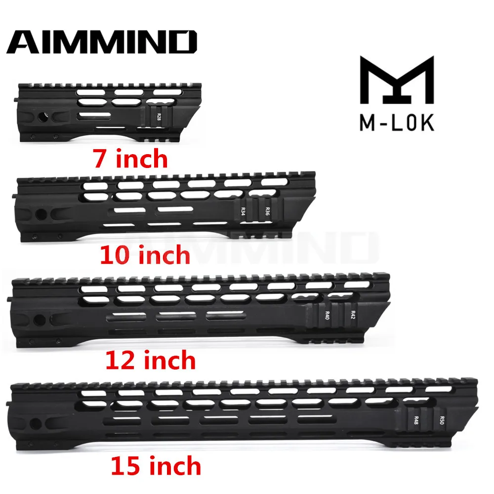 (Черный/красный/синий) 7 10 12 15 дюймов AEG M4 M16 AR15 свободный поплавок M Lock Quad Rail