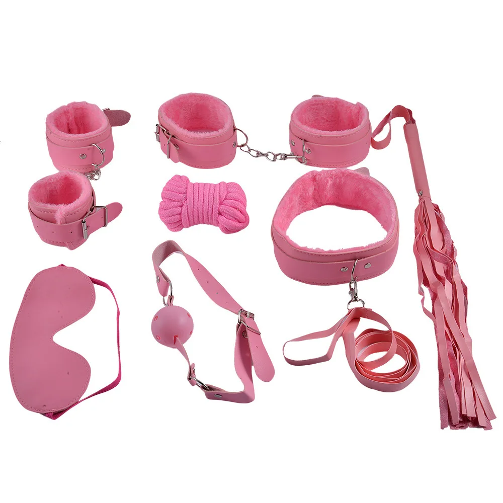 Friction Flute Plush Sexy 7 Seven Pieces Plush Leather Adult Toy Adult Passion Sex Products Tied Bondage