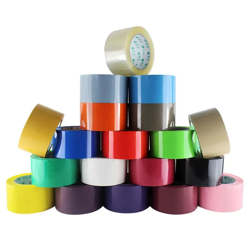 Colored Adhesive Tape OPP Carton Sealing Red Blue Yellow Green Purple Pink Black White Multicolor