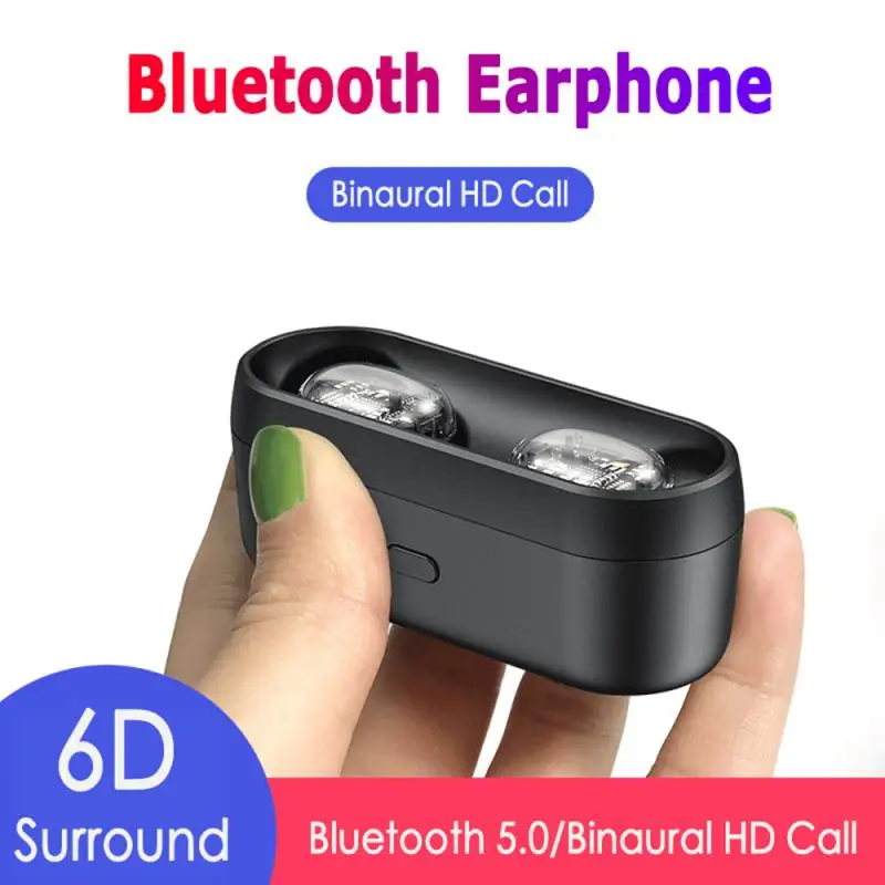 TWS Мини Bluetooth беспроводные наушники 5,0 сенсорное управление гарнитура 6D стерео беспроводные наушники с микрофоном и usb зарядный чехол