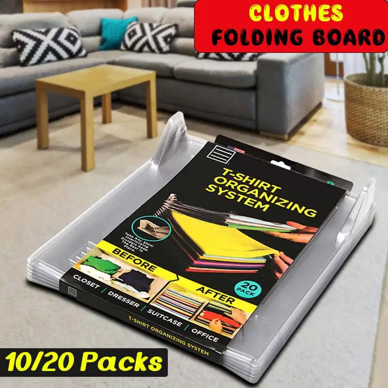 

10Pcs Fast Clothes Fold Board Clothing Organization Shirt Folder Travel Backpack T-shirt Document Home Closet Organizer