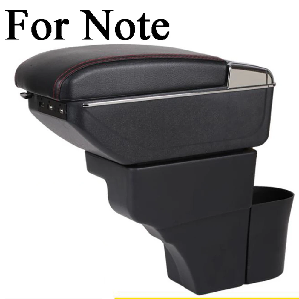 Подлокотник Подлокотник для Nissan Note NV200 PU кожаный разъем для хранения 7 USB с панелью лампы