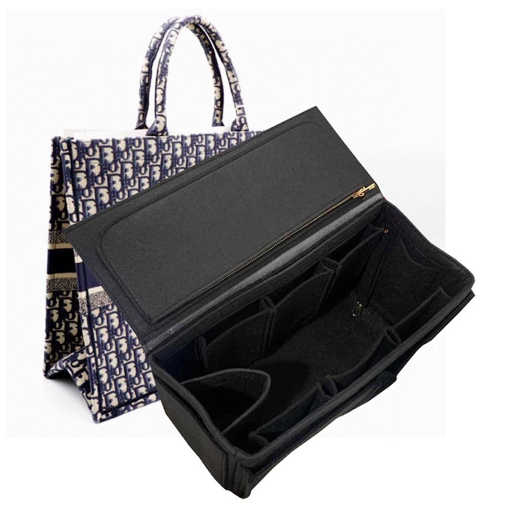 

For Book Tote Small Large-Purse Organizer Insert-Anti-Theft Multifunction With Flip/Premium 3MM Felt Handmade/21 Colors